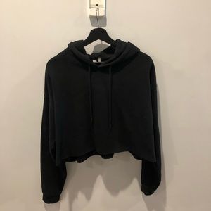 BDG black cropped hoodie
